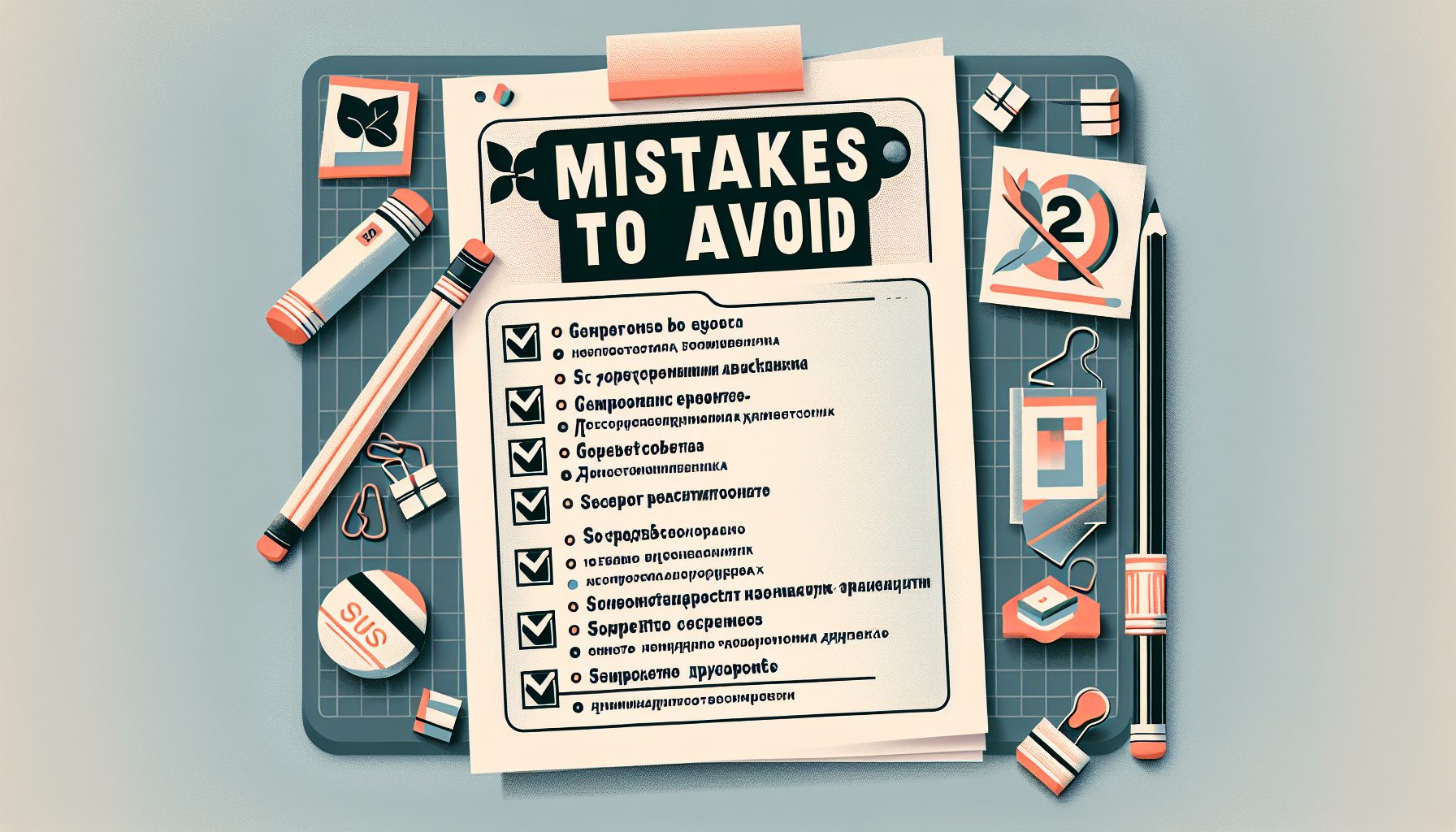 Чек-лист ошибок: чего НЕ делать